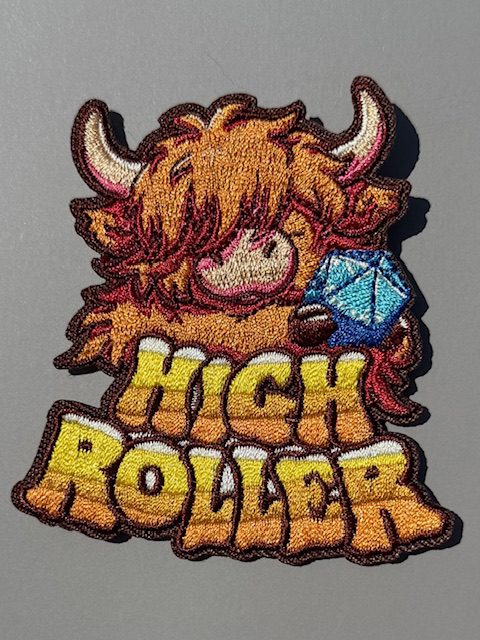 Highland Cow High Roller Patch