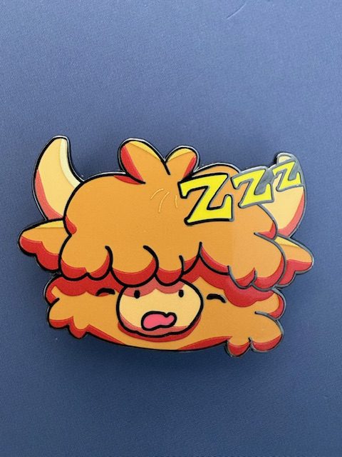 Highland Cow Sleep Pin