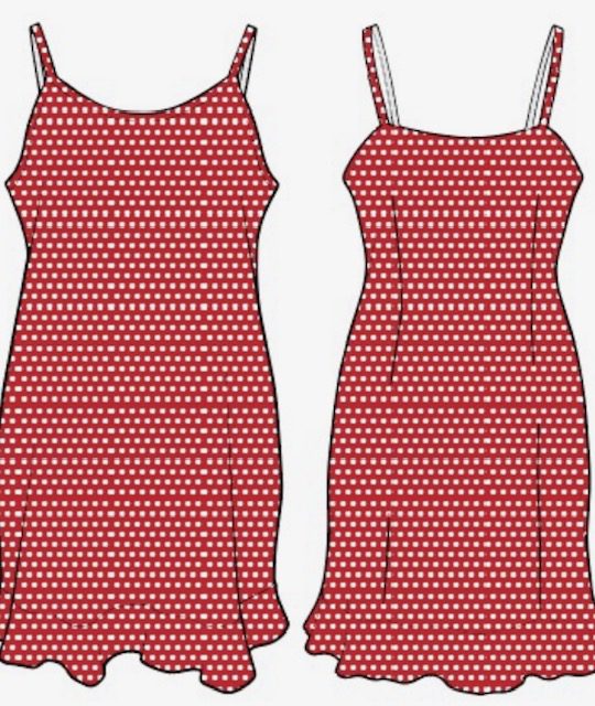 White and Red Polka Dot Nightgown