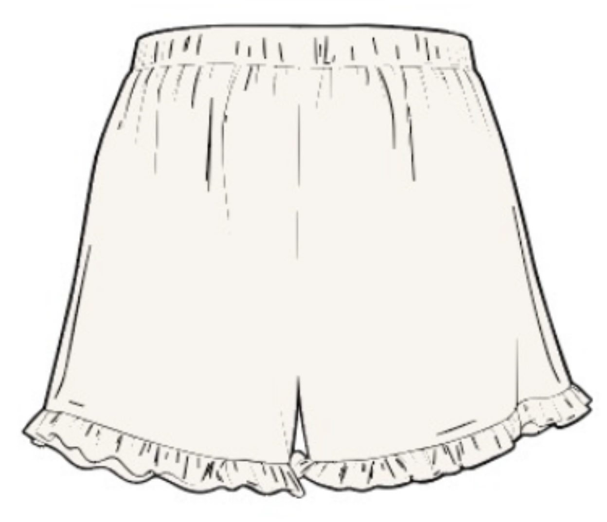 Mix and Match Cream Shorts