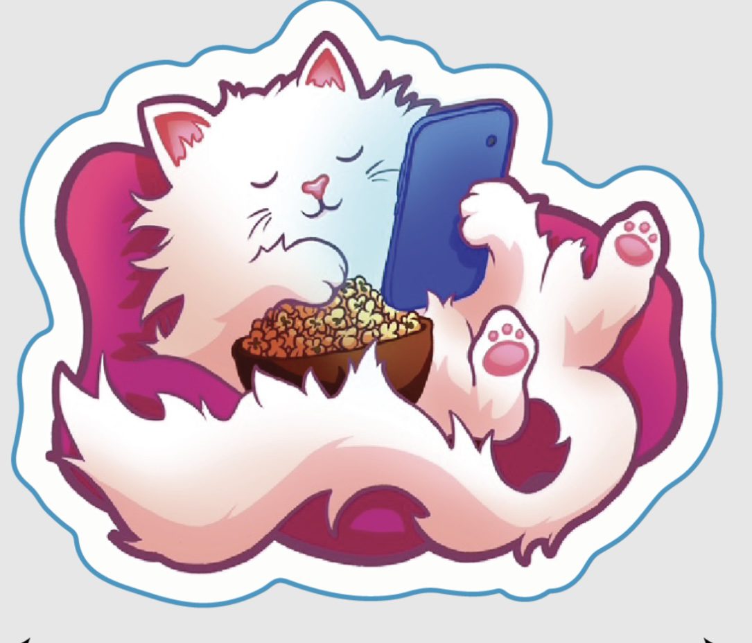 Snack Chat Cat Sticker